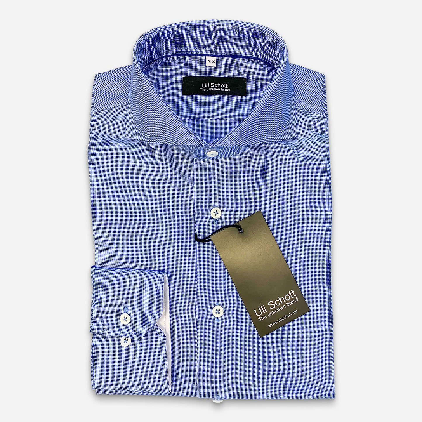 Soajo Hemd Light-Blue Mini-Karo