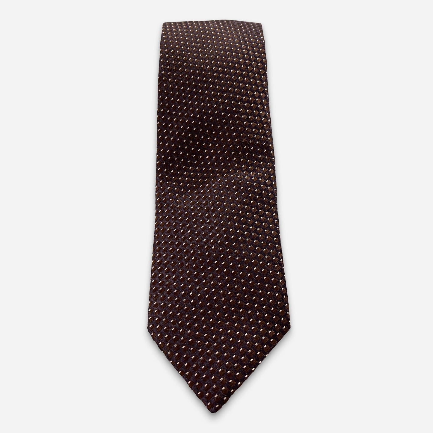 Malung Krawatte Brown Kleinmuster