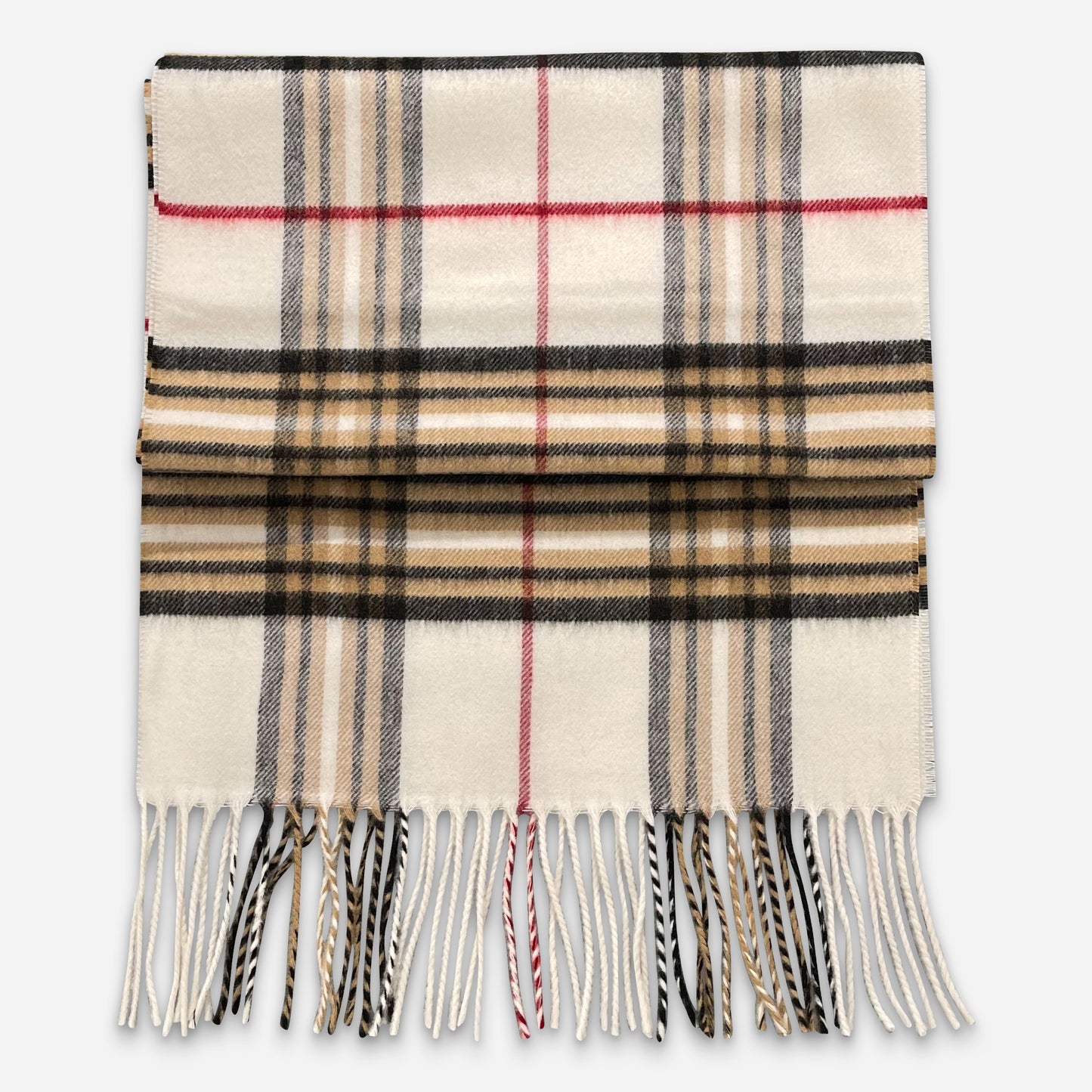 Matera Schal White Karo