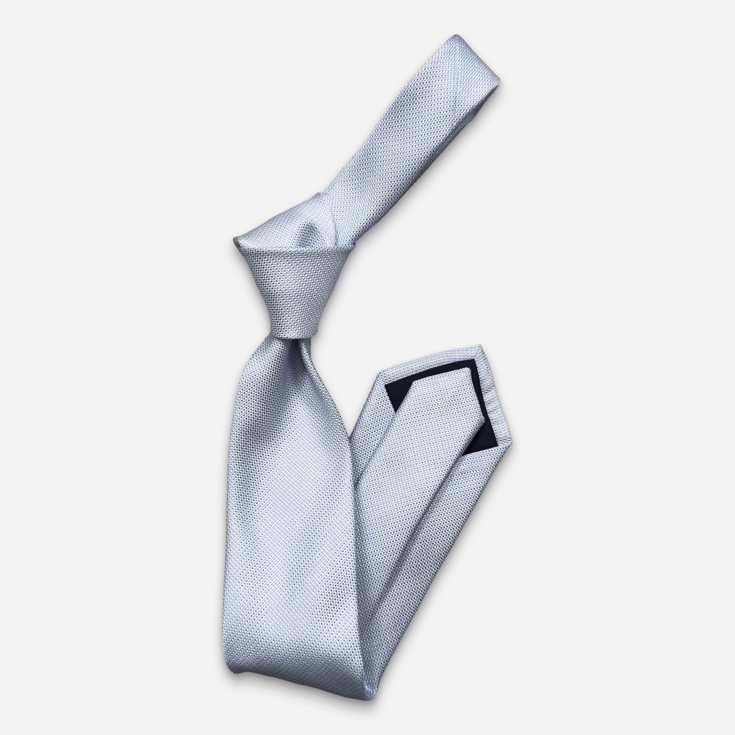 Ostuni Krawatte Silber Mini-Karo