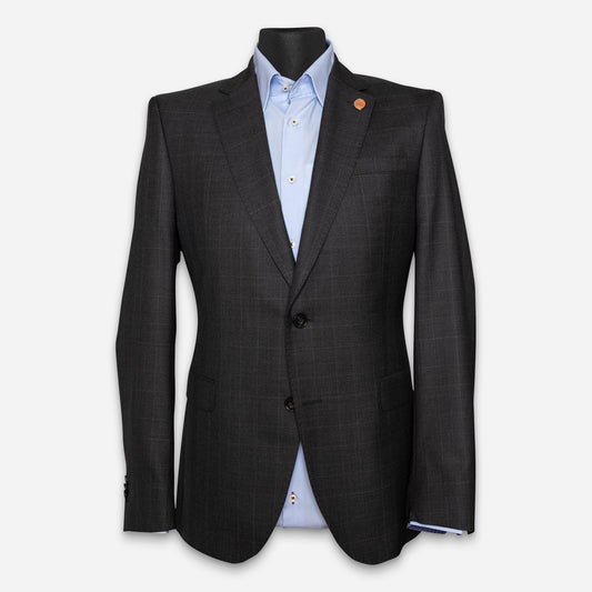 Göteborg Anzug-Jacket Anthrazit Karo