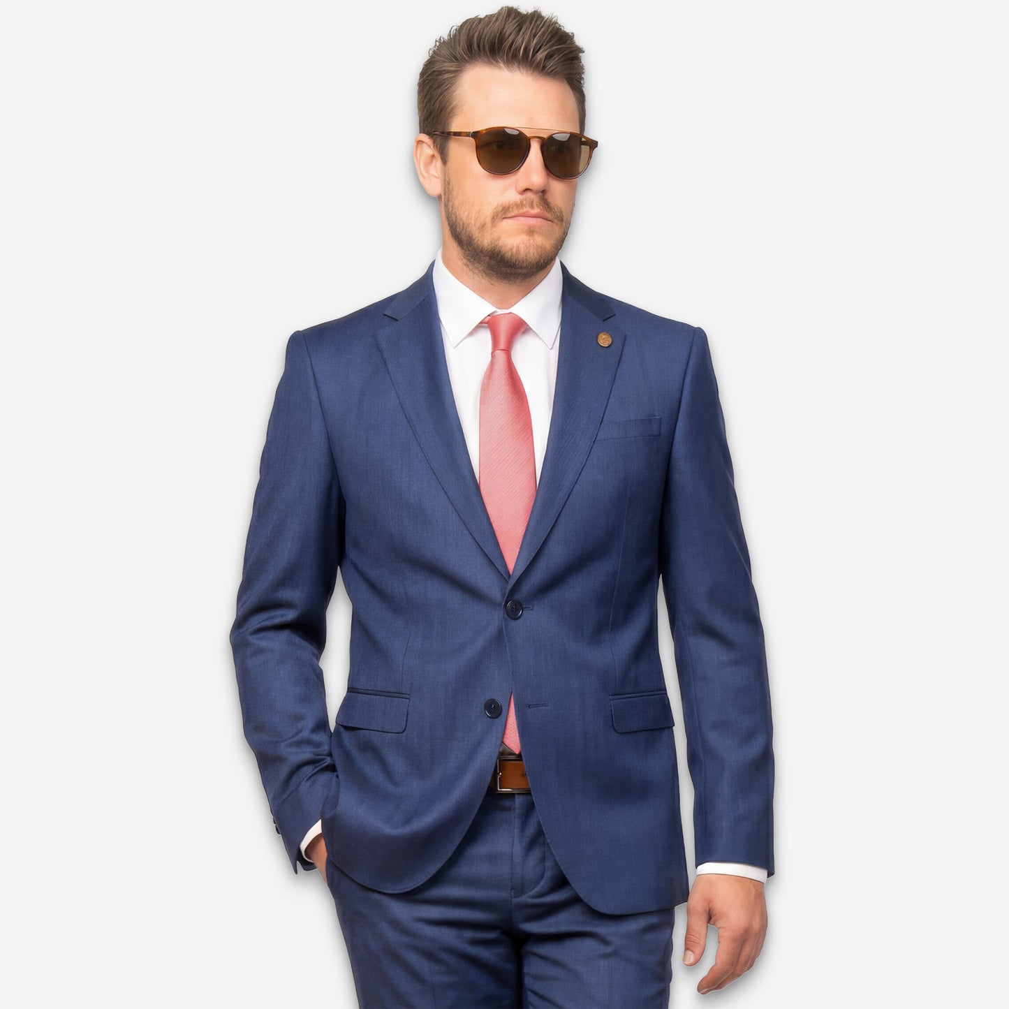 Graz Anzug-Jacket Stratoblau Pfauenauge