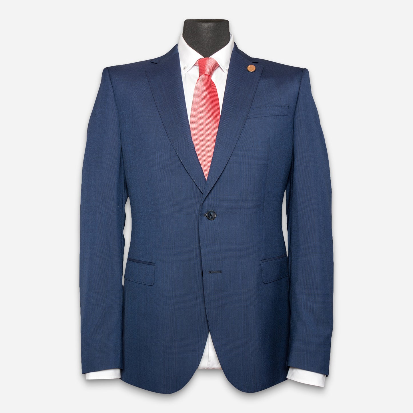 Stockholm Anzug-Jacket Navy Mini-Karo