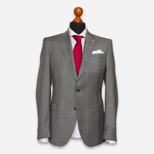 Aberdeen Anzug-Jacket Grau Glencheck