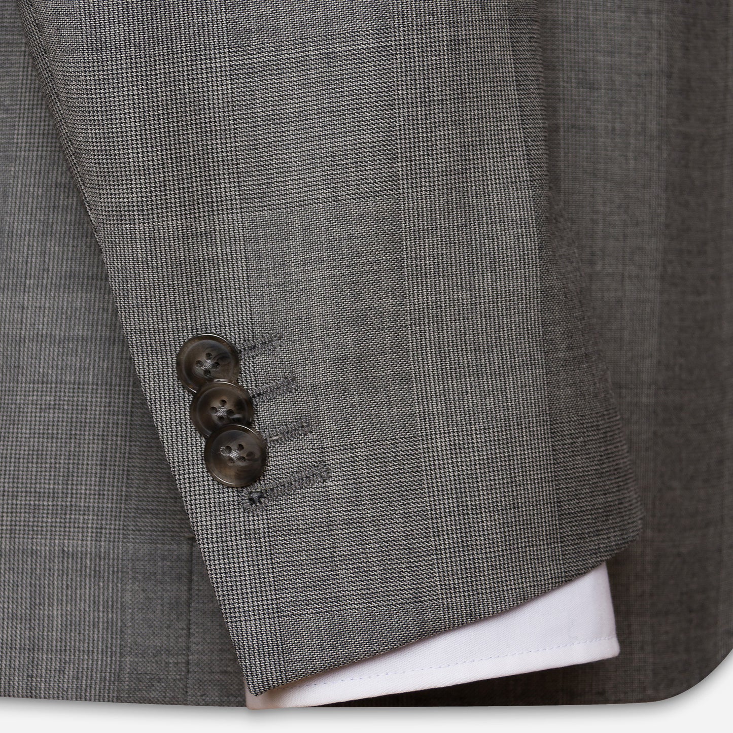 Aberdeen Anzug-Jacket Grau Glencheck