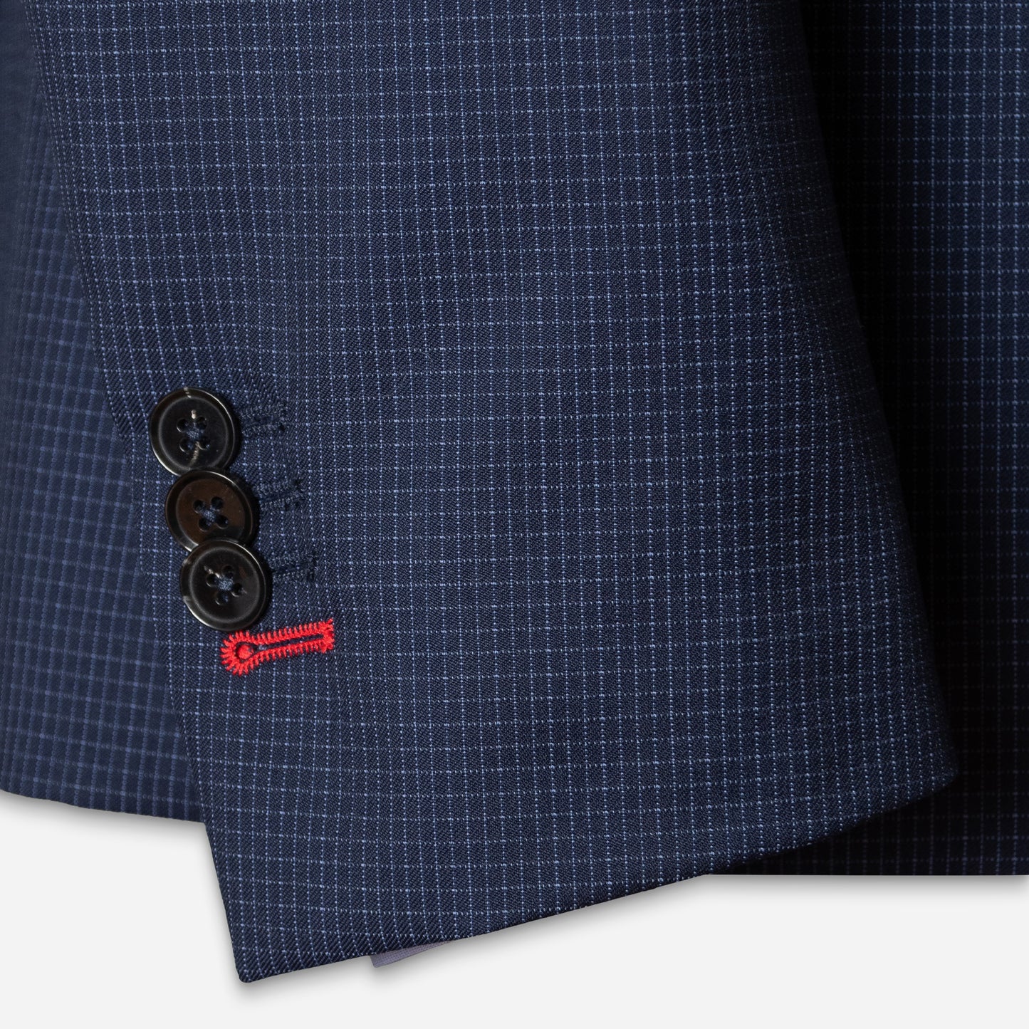 Leeds Anzug-Jacket Navy Mini-Karo