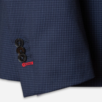 Leeds Anzug-Jacket Navy Mini-Karo