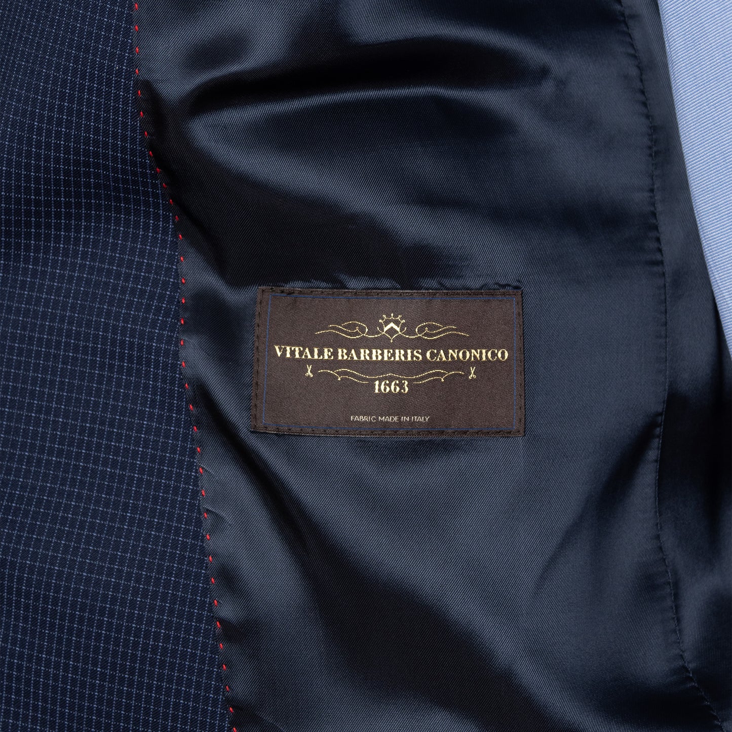 Leeds Anzug-Jacket Navy Mini-Karo