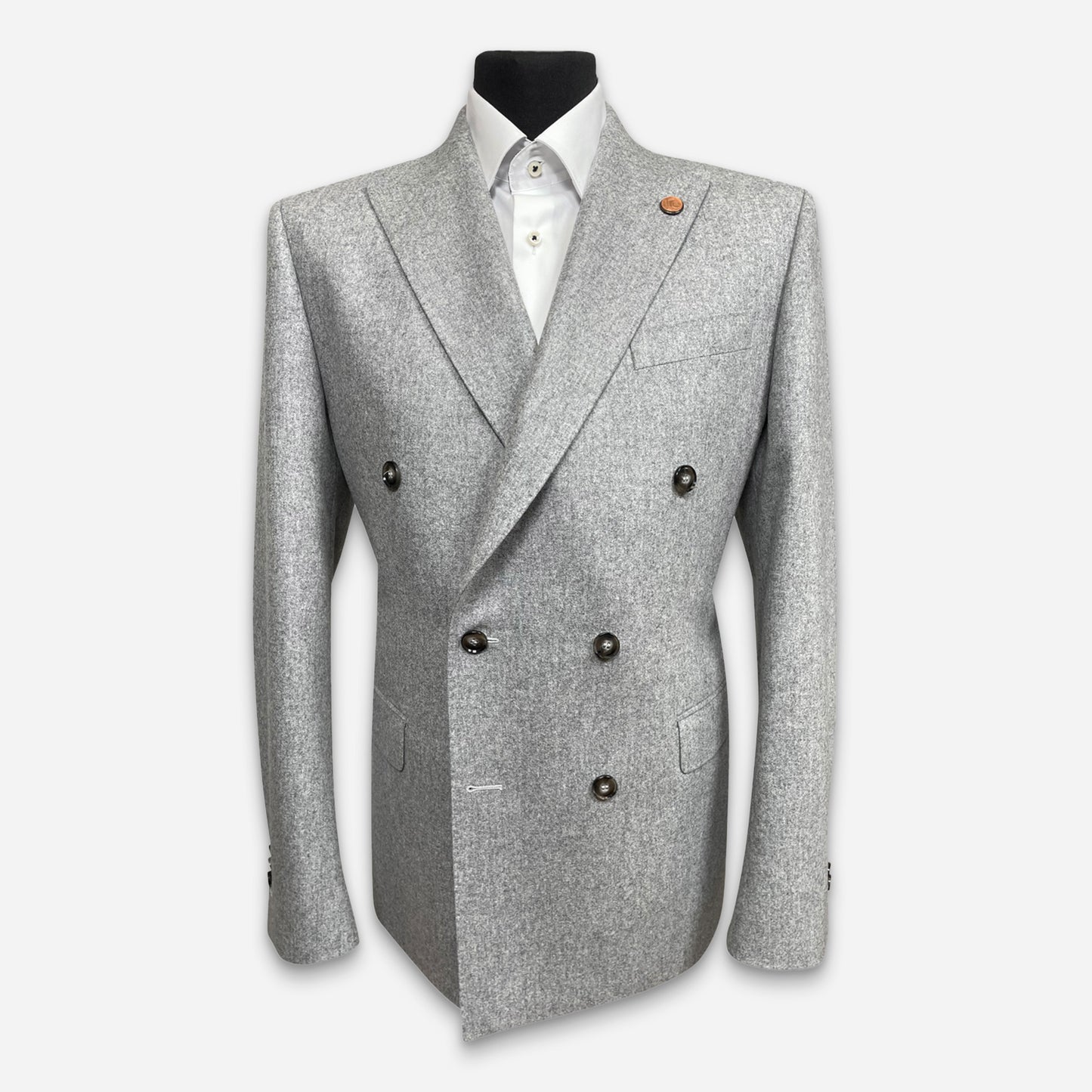 Piacenza Anzug-Jacket Doublebreast Light-Grey