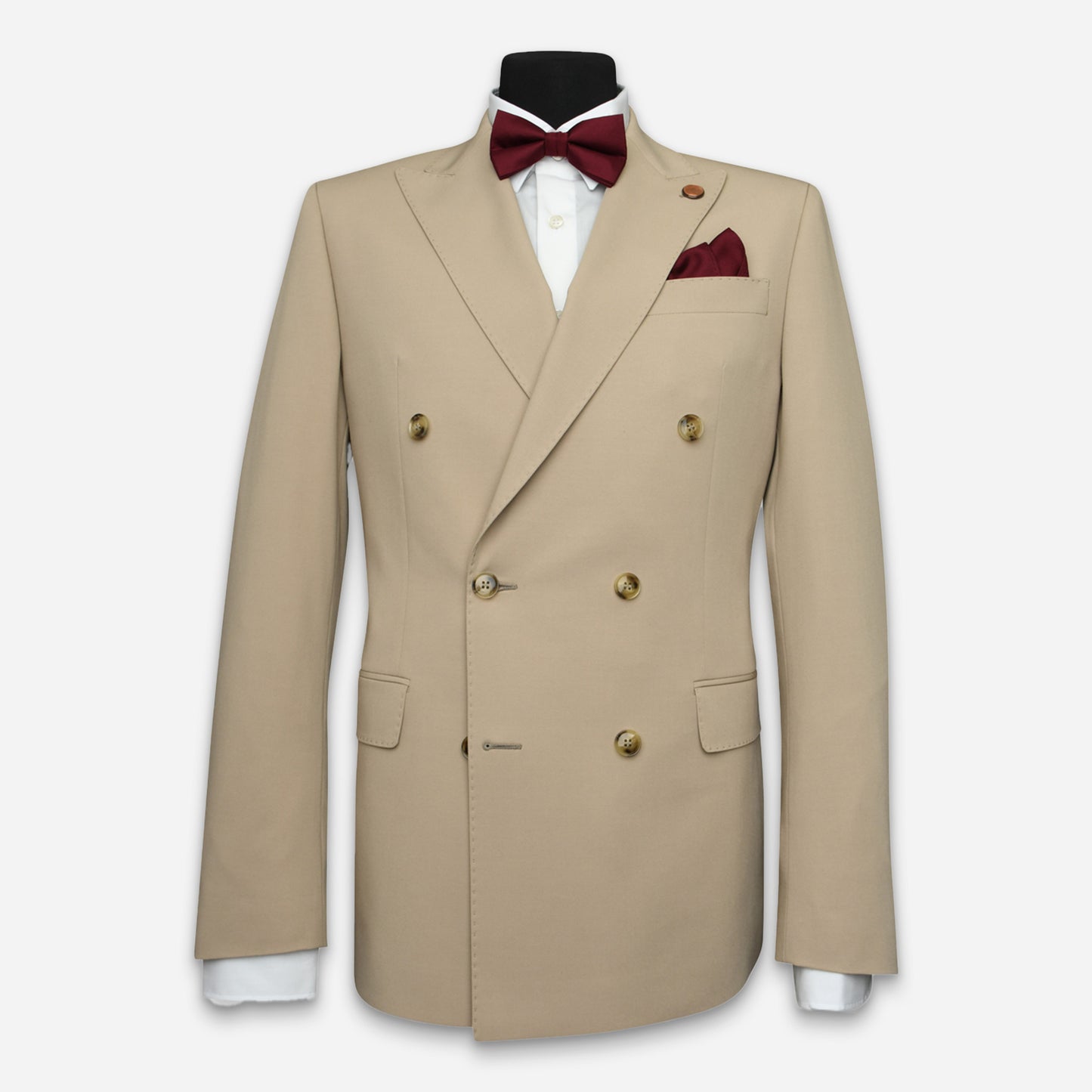 Vienna Anzug-Jacket Doublebreast Light-Beige