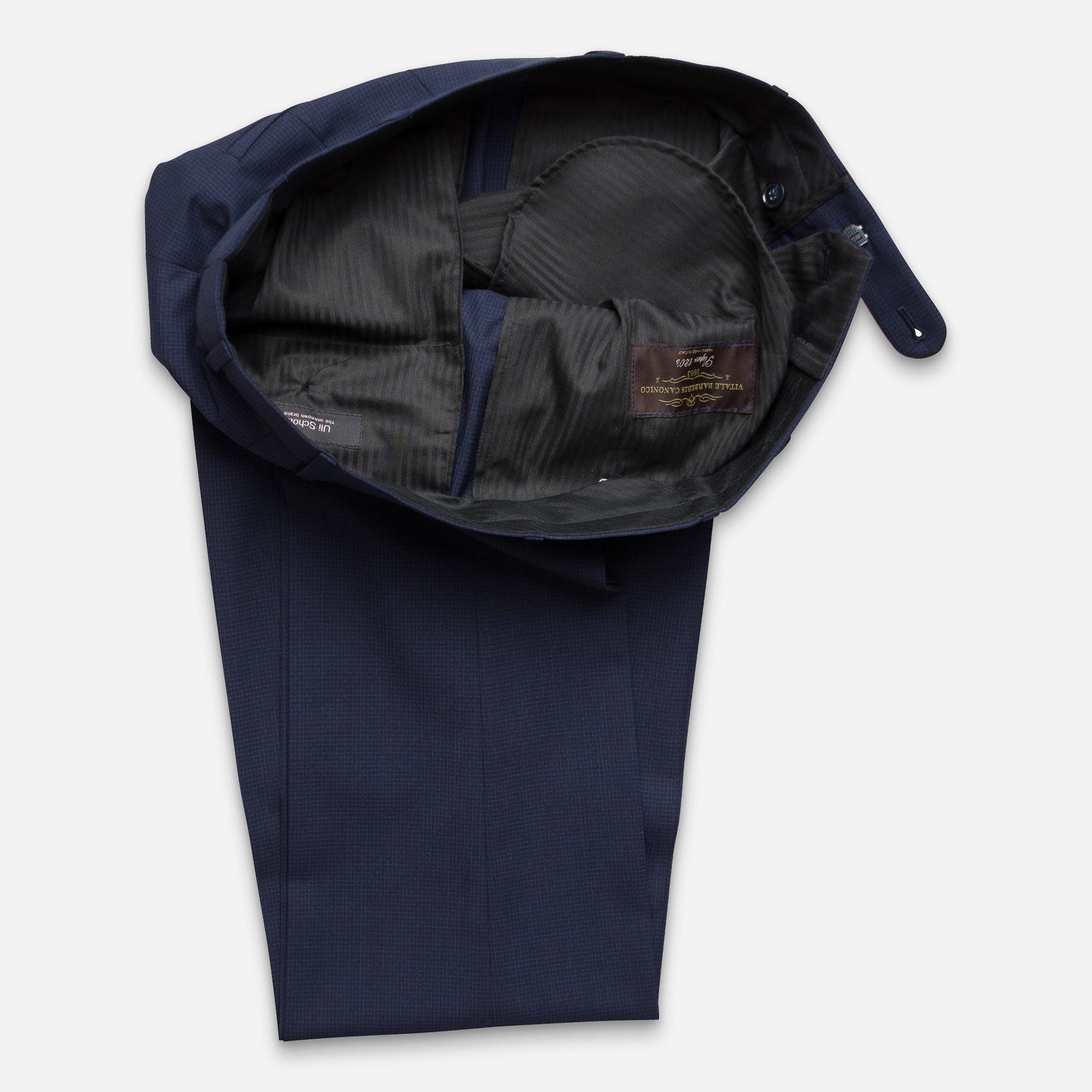Malmö Anzug-Hose Navy Mini-Karo