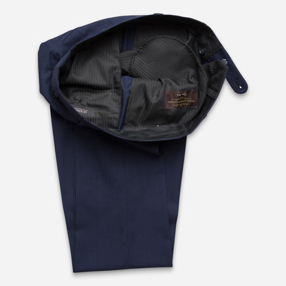 Malmö Anzug-Hose Navy Mini-Karo