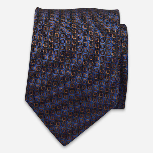 Modica Krawatte Navy Kleinmuster