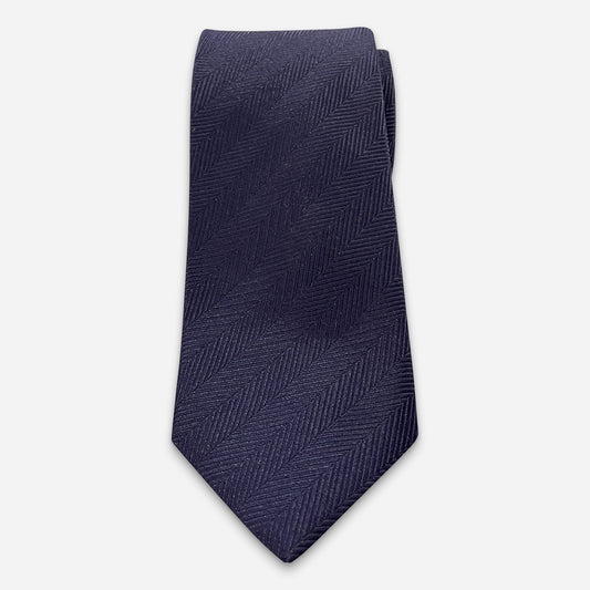 Gagnef Krawatte Navy Fischgrat