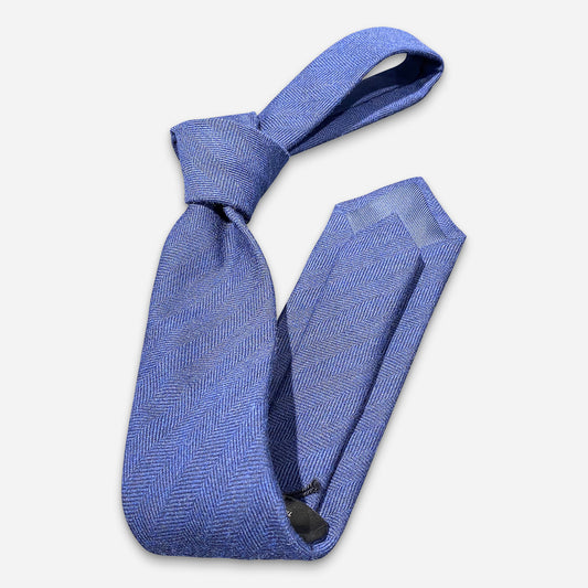 Sunne Krawatte Navy Fischgrat