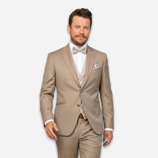 Bali Anzug-Jacket Dark-Beige