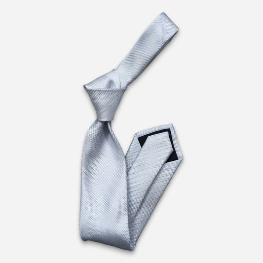 Ostuni Krawatte Silber Mini-Karo