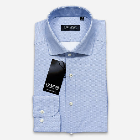 Performante Jersey-Hemd Light-Blue Kleinmuster