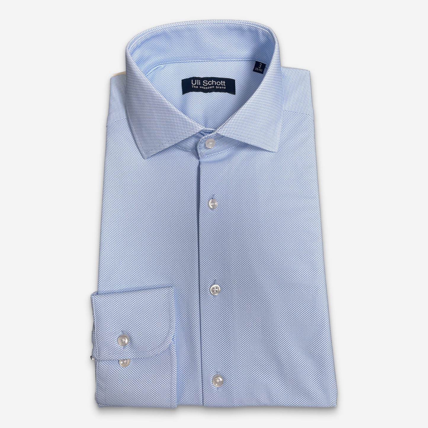 Performante Jersey-Hemd Light-Blue Kleinmuster