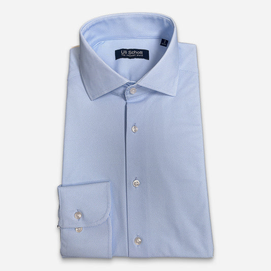 Performante Jersey-Hemd Light-Blue Kleinmuster