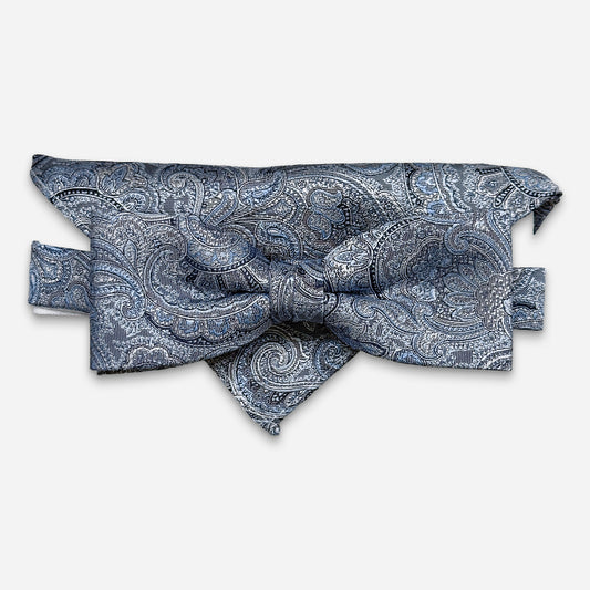 Wedding Schleifen-Set [4123] Light-Blue Paisley